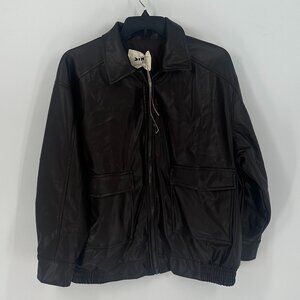 Women's Stradivarius Faux Leather Jacket L